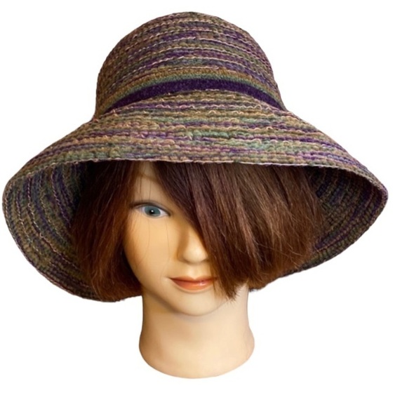 Facinie Wide Brim Colourful Sun Hat - Picture 1 of 10